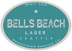 bells beach lager tap label